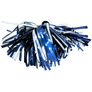hair pom shimmer navy and silver
